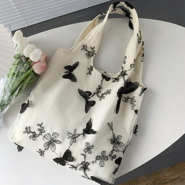 Embellished Pattern Tote Bag
