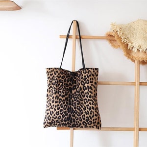 Sac à bandoulière imprimé léopard, sac à bandoulière tendance pour femme, sac fourre-tout élégant, sac à provisions, cadeau pour elle