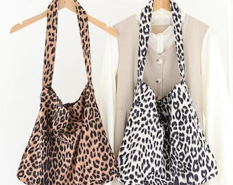 Bolso de hombro con estampado de leopardo, bolso de hombro de mujer de moda, bolso de mano elegante, bolso de compras, regalo para ella