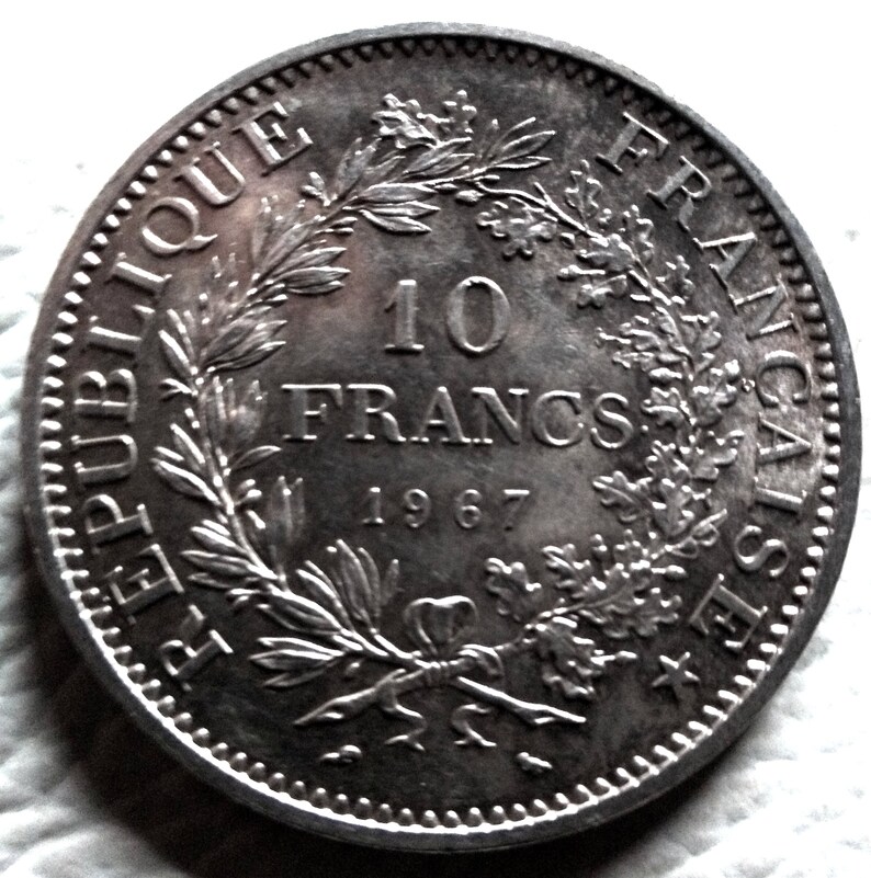 1967 Pièce de 10 francs en argent Hercule français avec accent Etsy