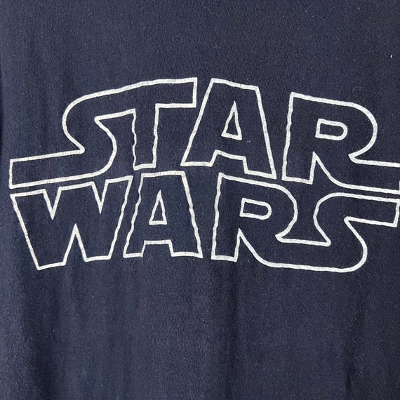 VTG 70s Star Wars Spellout Graphic T-Shirt Single… - image 2