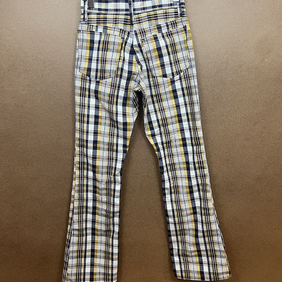 VTG 1972 Levi's 746 Plaid Flare Trousers 27x31 US… - image 1