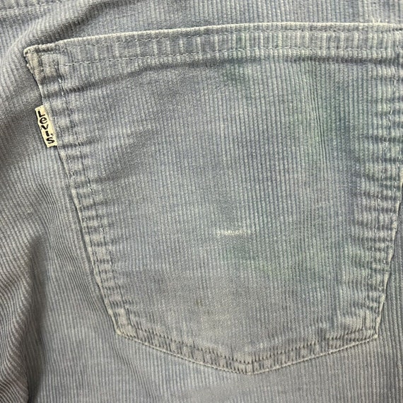 Vintage 70s Distressed Levi's Light Blue Flare Co… - image 4