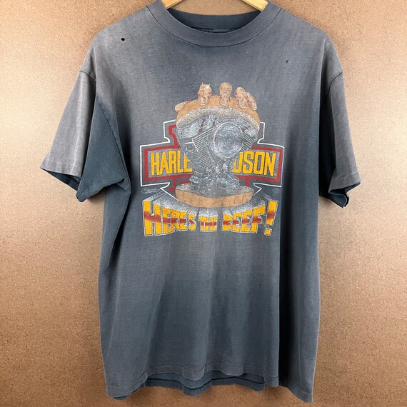 80s ハーレーT HERE'S THE BEEF レア 80s ハーレーT HERE'S THE BEEF レア