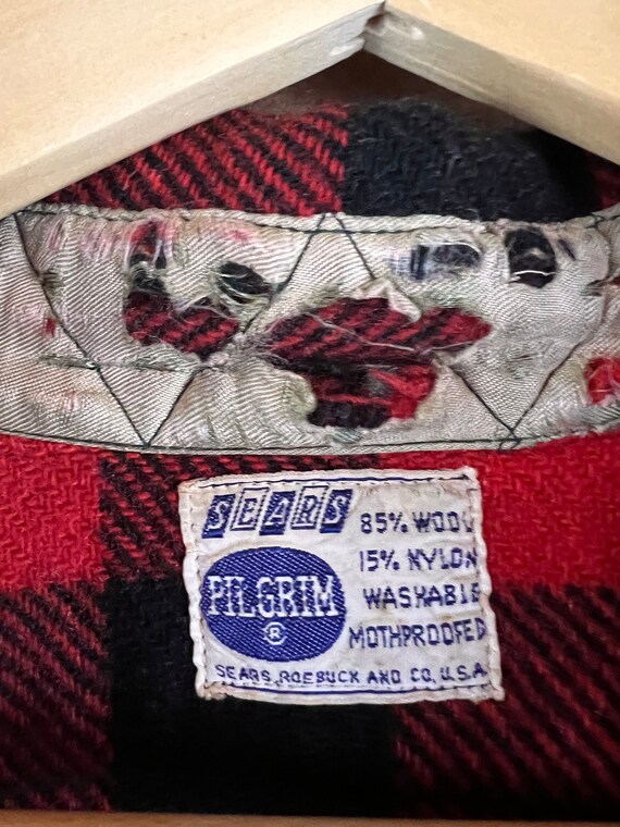 VTG 50s 60s Distressed Sears Pilgrim Wool-Blend B… - image 4