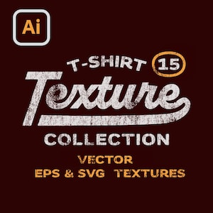 Vector Grunge T-shirt Textures. 15 Distressed Vector EPS and SVG Textures.