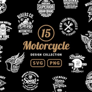 Motorcycle SVG and PNG Designs. Digital Download
