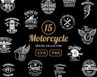 オートバイの SVG と PNG デザイン。デジタル ダウンロード