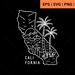 California Map Vector Illustration, SVG, EPS, PNG Files, Digital ...