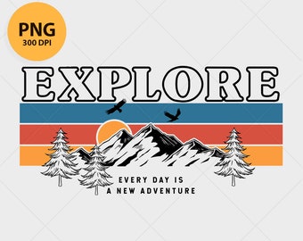 Explore Digital PNG, Outdoor, Mountain PNG file for sublimation