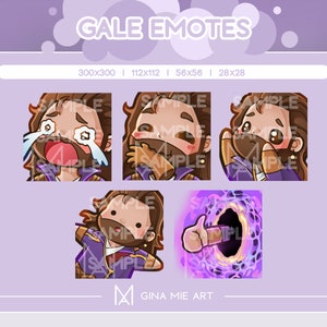 Gale Twitch Emote Set, 5 Emotes, Baldur's Gate 3 / BG3