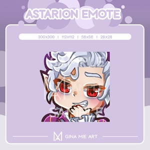 Astarion Smirk, Twitch Emote, Baldur&#39;s Gate 3 / BG3