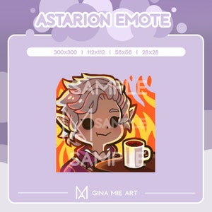 Astarion Twitch Emote, Fine Meme, Baldur&#39;s Gate 3 / BG3
