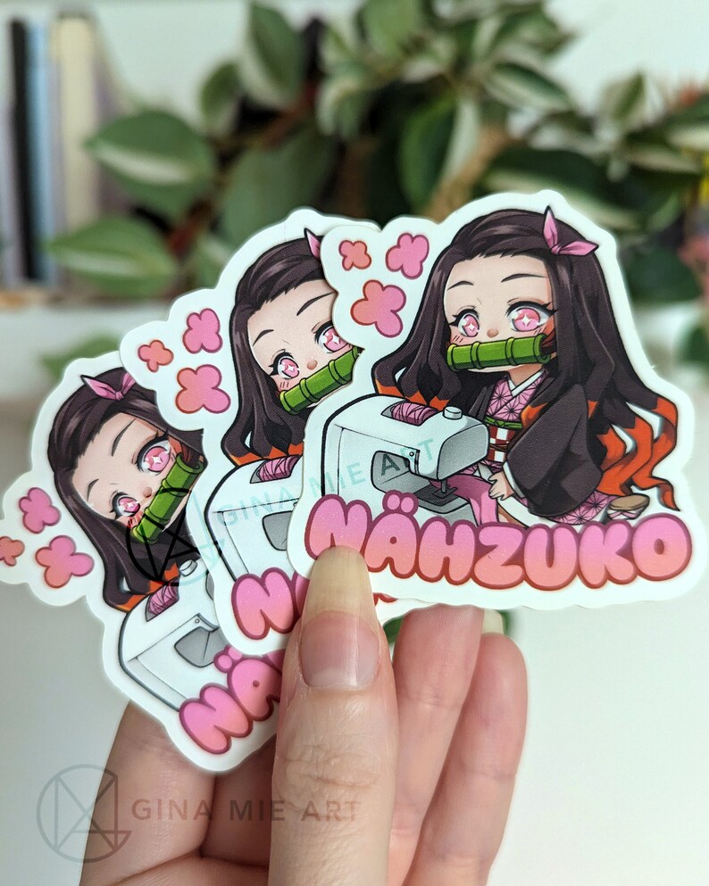 Nezuko Pun Sticker - Nezuko, Demon Slayer // Gina Mie Art - Etsy