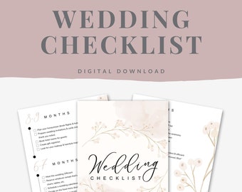 Wedding Checklist Printable Wedding Planning Checklist Wedding Checklist Template Wedding Plan Checklist Wedding Planner Checklist Template