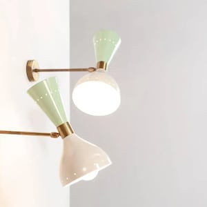 Aplique de pared moderno de mediados de siglo de inspiración retro Stilnovo Diabolo Sconce - Lámpara de pared moderna