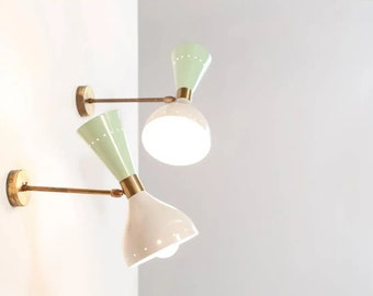Retro-inspired Mid-century Modern Wall Sconce Stilnovo Inspired Diabolo Sconce - Modern Wall Light Fixture