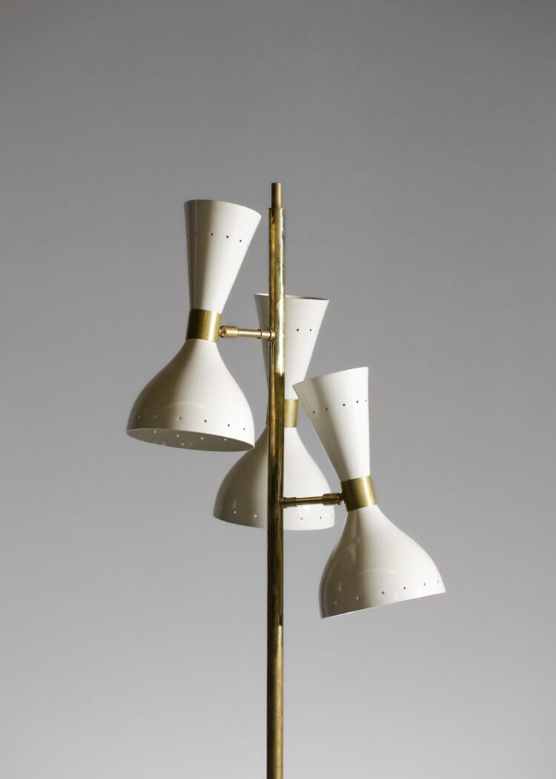 Mid-century Italian Style Brass Floor Lamp With Base and - Etsy