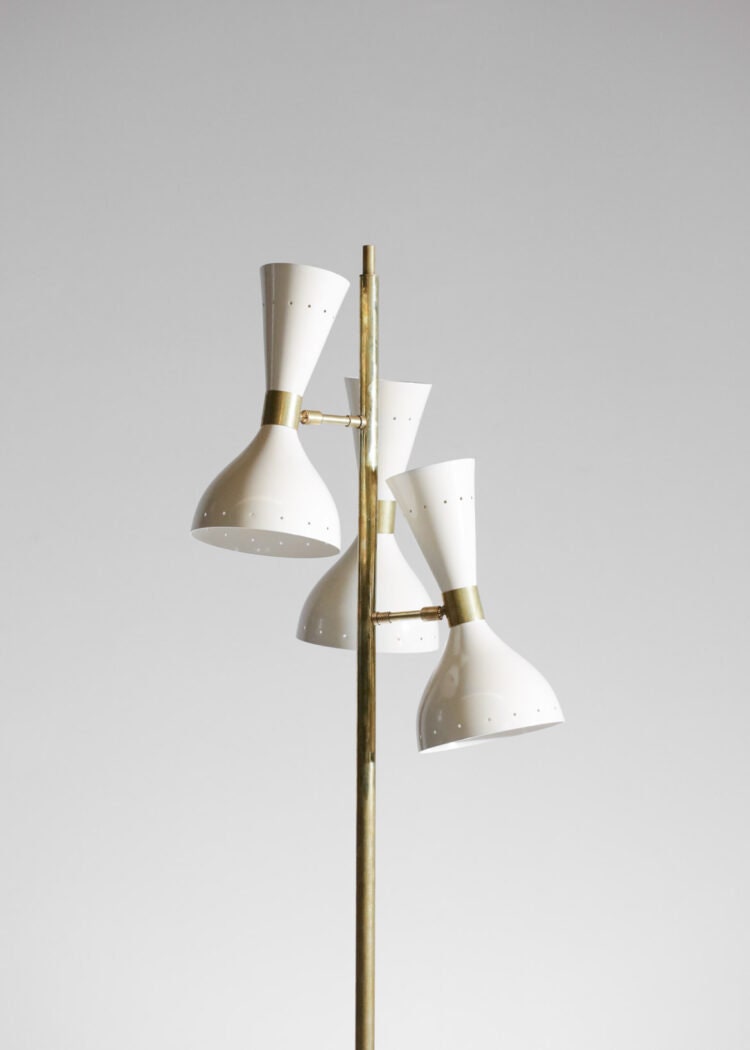 Mid-century Italian Style Brass Floor Lamp With Base and - Etsy