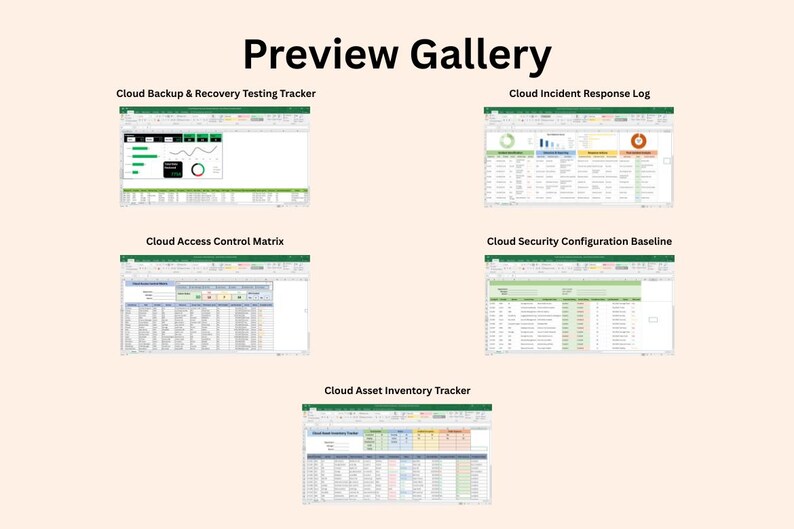 Cloud Security Dashboard Excel Template | Cloud Risk & Compliance ...