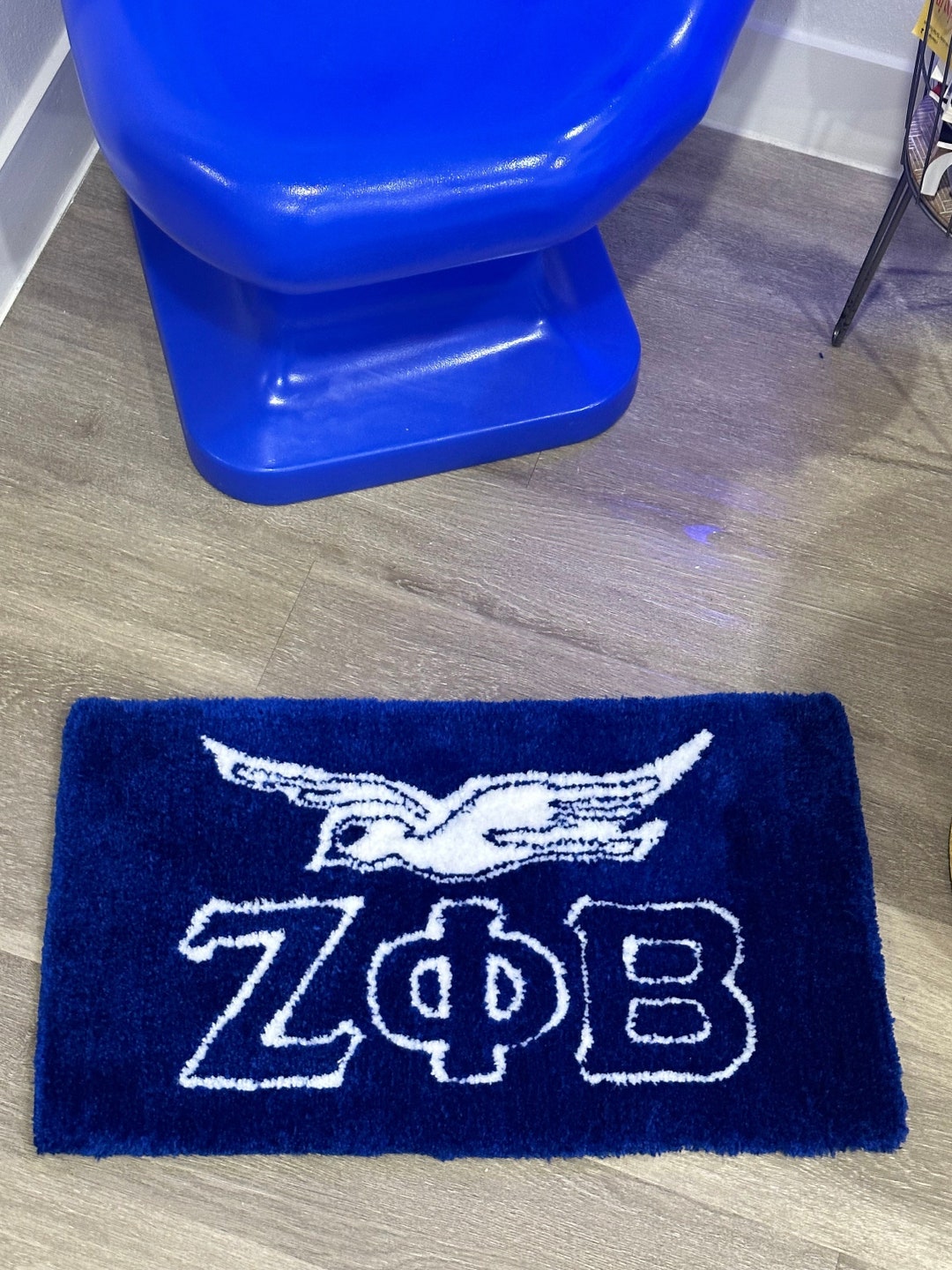 Zeta Phi Beta/ Royal Blue/ White/ Handmade Rug/ Divine 9/ Greek ...
