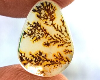 Dendritic,!!!Loose Dendrite Gemstone Cabochon Dendritic Agate Pear 13x10 MM for making jewelry pendent size