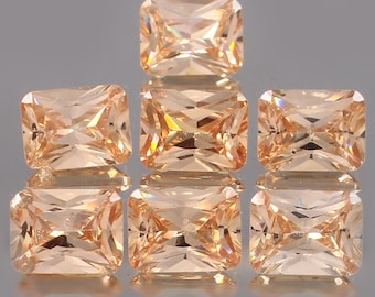 Champagne Octagon Cubic Zirconia: Loose CZ Gemstone (1mm-10mm)