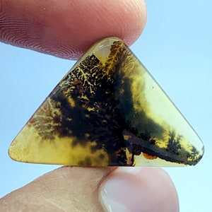 Scenic Agate!, Tree agate, Dendritic Cabochon, Agate Cabochon,Loose Cabochon Fantastic Dendritic Agate Pear 18x27 mm for making jewelry