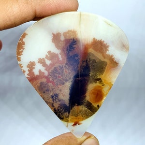 Tree Agate!!, Agate Cabochon, Dendritic, Loose Gemstone Cabochon Dendritic Agate Pear 67x57 mm for making jewelry pendent size.