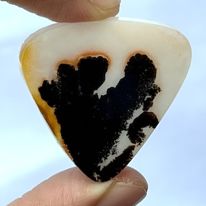 Rare!!, Huge size, Dendritic agate, Dendritic cabochon, tree agate ,Loose Gemstone Cabochon Dendritic Agate Pear 33x34 MM for making jewelry