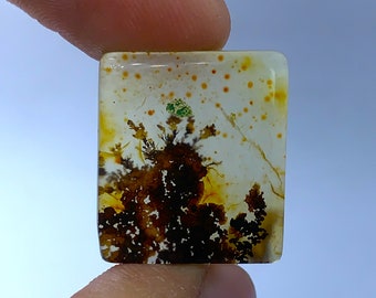Scenic agate!!, Dendrite agate, Ring size tree agate  Dendritic , Loose Gemstone Dendritic Agate Rectangle size 22x19 mm for making jewelry