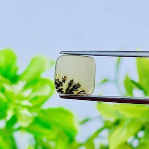 Unique Scenic Dendrite Agate Cabochon Square, Vibrant Shazar Agate Gemstone for Wire Wrapped Pendants, Artisan Jewelry Stone,Boho jewelry