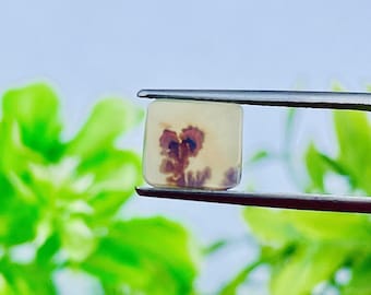 Cabujón de ágata dendrítica escénica, gema natural para la elaboración de joyas