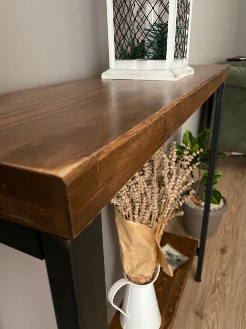 Dresuar Wooden Entryway Table Industrial Entryway Table Etsy