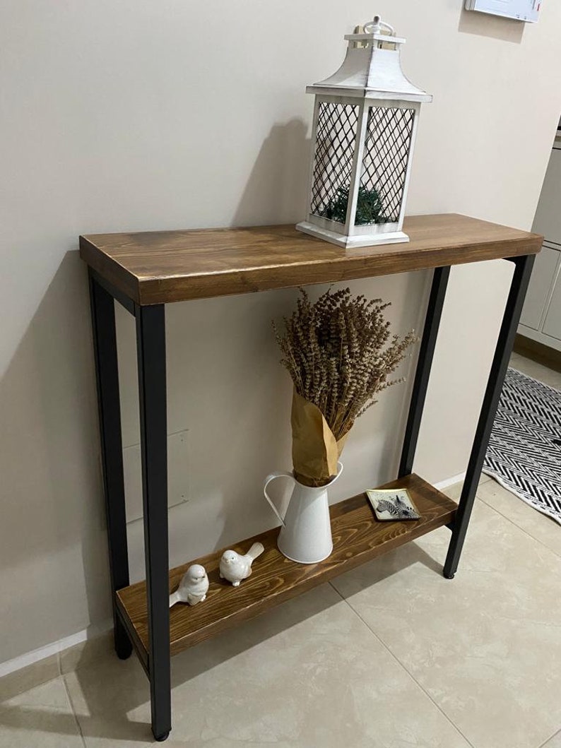 Dresuar Wooden Entryway Table Industrial Entryway Table Etsy