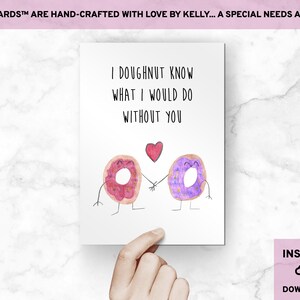 DESCARGA INSTANTE: Tarjetas de amor imprimibles, Tarjetas de felicitación imprimibles, Tarjetas de amor, Artista con necesidades especiales, Tarjetas dibujadas a mano, Tarjetas de amistad