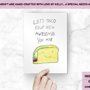 INSTANT DOWNLOAD: Printable Cards, Printable Greeting Cards, Thank You Card, Appreciation Card, Hand-Drawn, Special Needs Artist