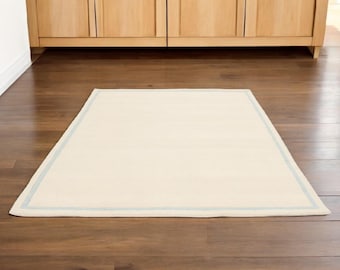 Handgeweven boder lichtblauwe kleur 5x8|6x9|8x10|8x11|9x12|10x13|10x14|12x15 vloerkleed handgetuft luxe wollen tapijt ultrachique handgeweven vloerkleden