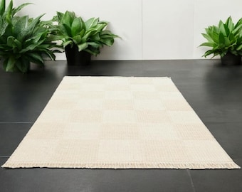 Hand Made Kilim Berber beige 6x9|8x10|8x11|9x12|10x13|10x14 Rugs Hand Knotted Luxurious Wool Ultra-chic HandWoven Rugs for Living room Rugs