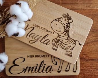 Breakfast board with personalized engraving