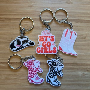 Llavero con temática de vaquero/letra de canción