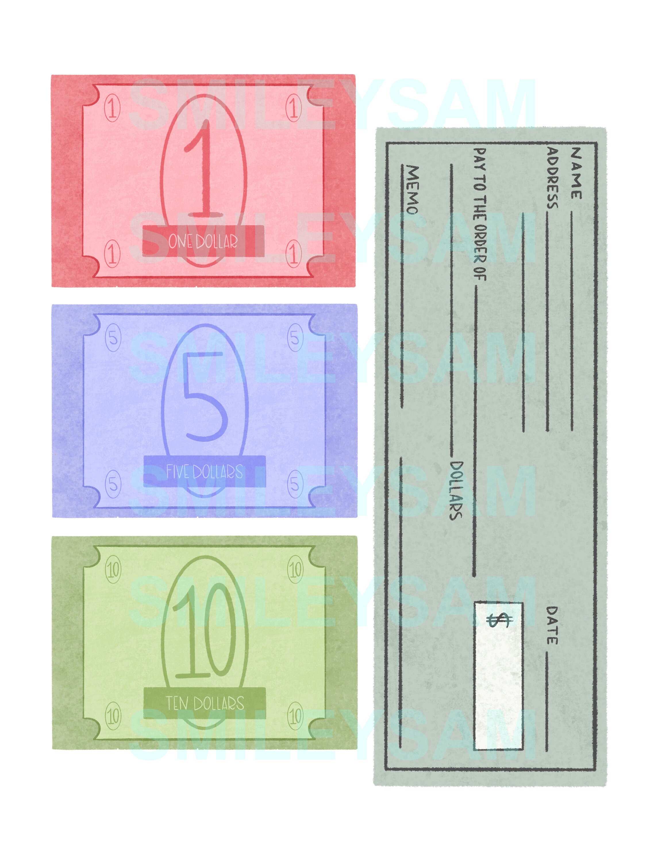 Printable Play Money // Digital Download // Printable for Kids // Play ...
