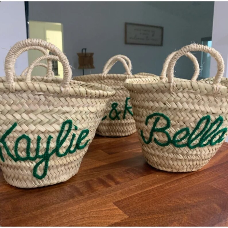 Personalized Flower Girl Basket Kids Toddler Baskets Etsy