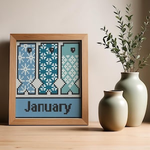 50ペンスで1月のミニマンスリーイワシクロスステッチチャートを発売