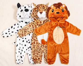 Pijama unisex navideño de animales para niños, de franela, para Halloween, Navidad, cosplay, ropa de casa, monos de forro polar.