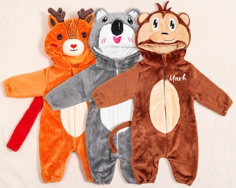 Pijama navideño con diseño de animales, mono para bebé, disfraz de Halloween, mono de animales para bebé, mono de invierno
