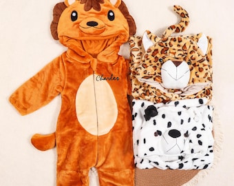 Pijama unisex de animales para niños, de franela, para Halloween, Navidad, cosplay, ropa de casa, mono de una pieza, ropa de dormir de forro polar.