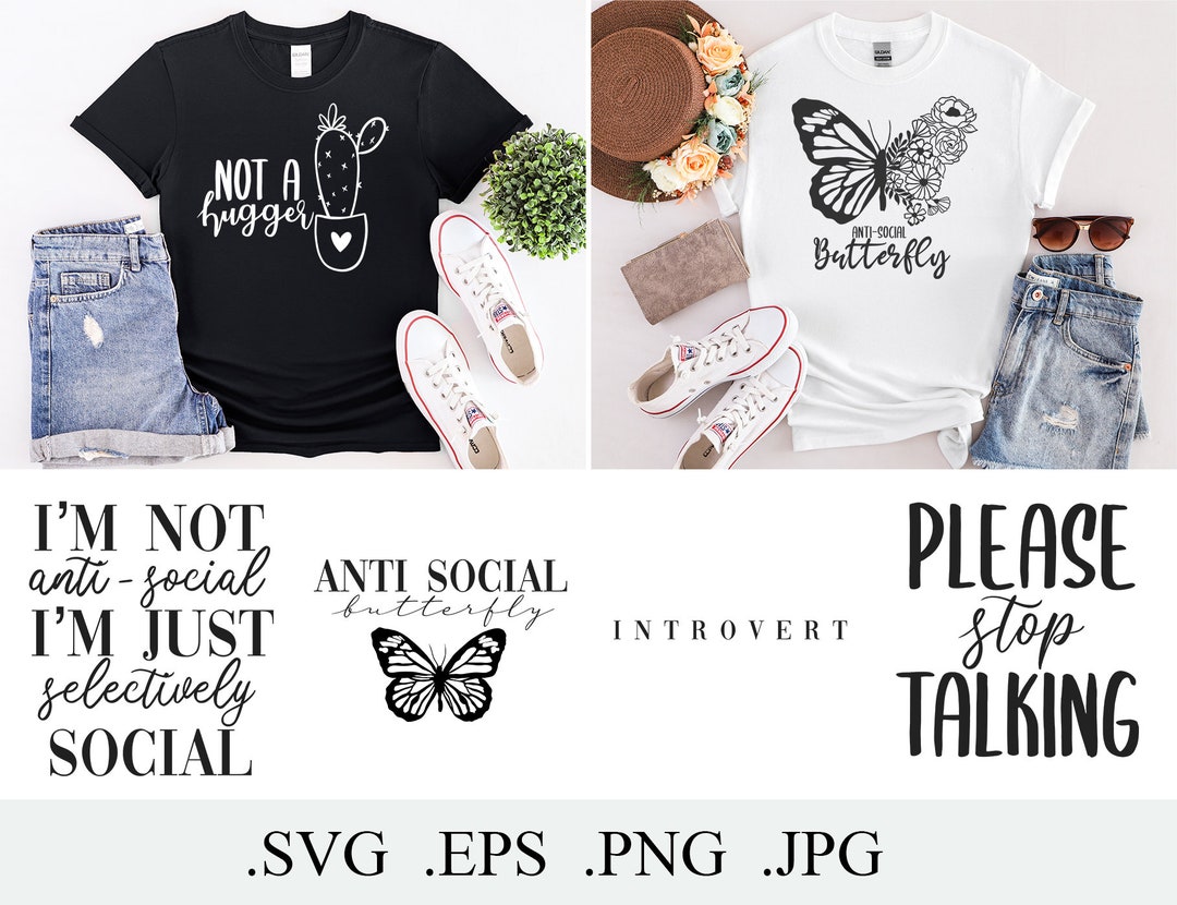 Anti-social Introvert SVG Bundle SVG Cricut Digital - Etsy UK