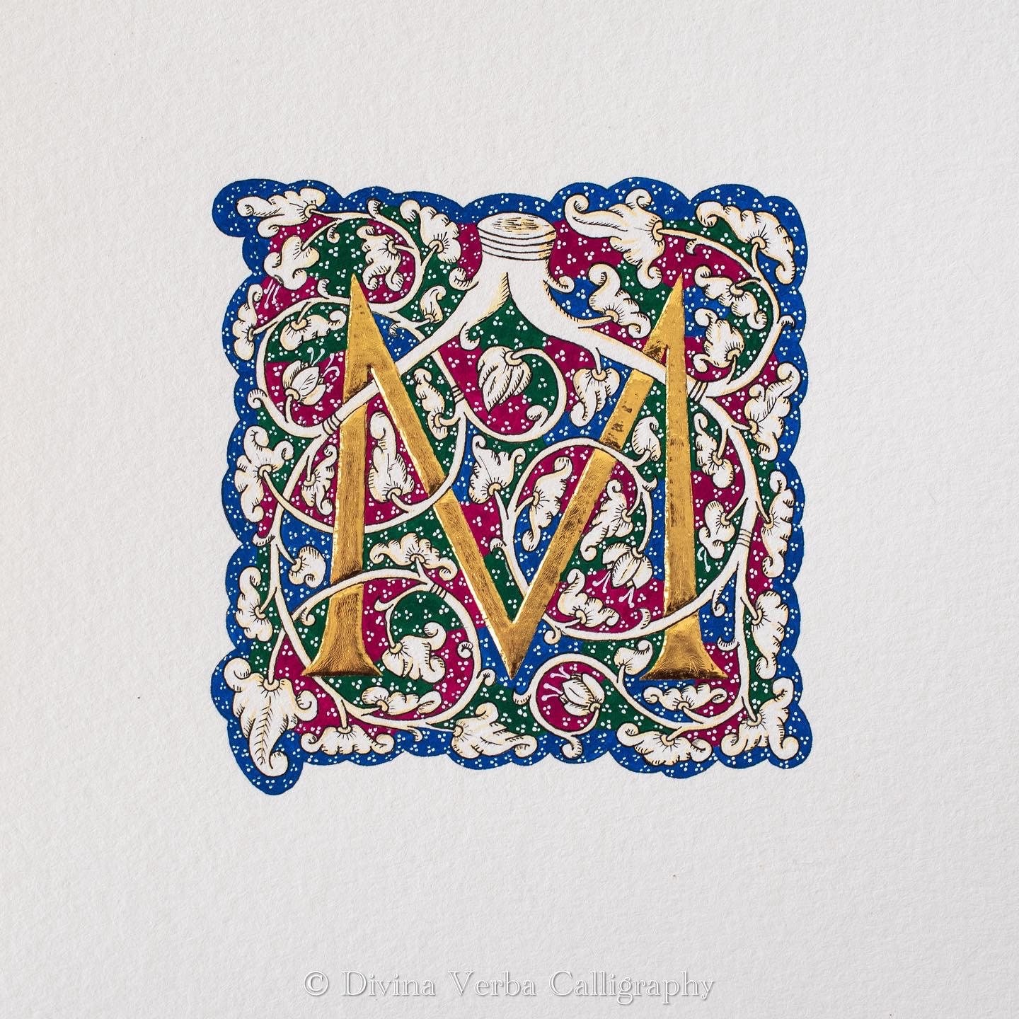 White Vine Illuminated Letter - Etsy