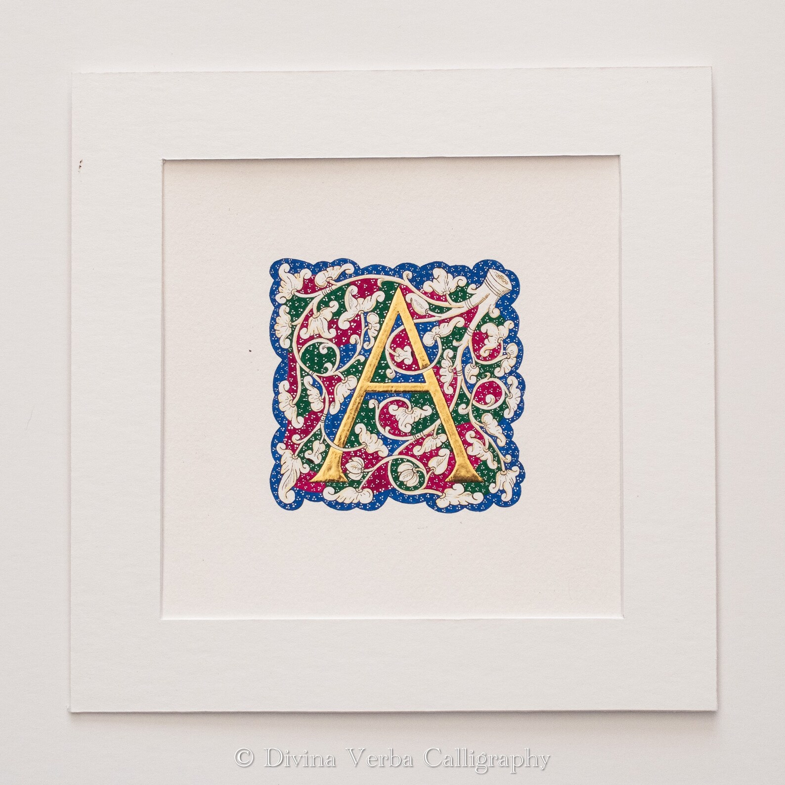 White Vine Illuminated Letter - Etsy